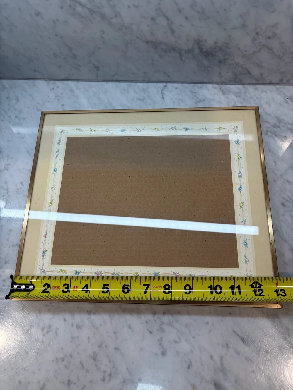 Vintage 1980s 1990s Gold Tone Floral Picture Frame 8x10 Cottagecore Decor
